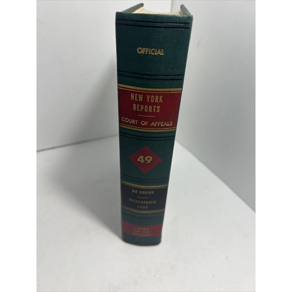 NEW YORK REPORTS BOOK Court of Appeals NY 2d Series Fitzpatrick 1980-49